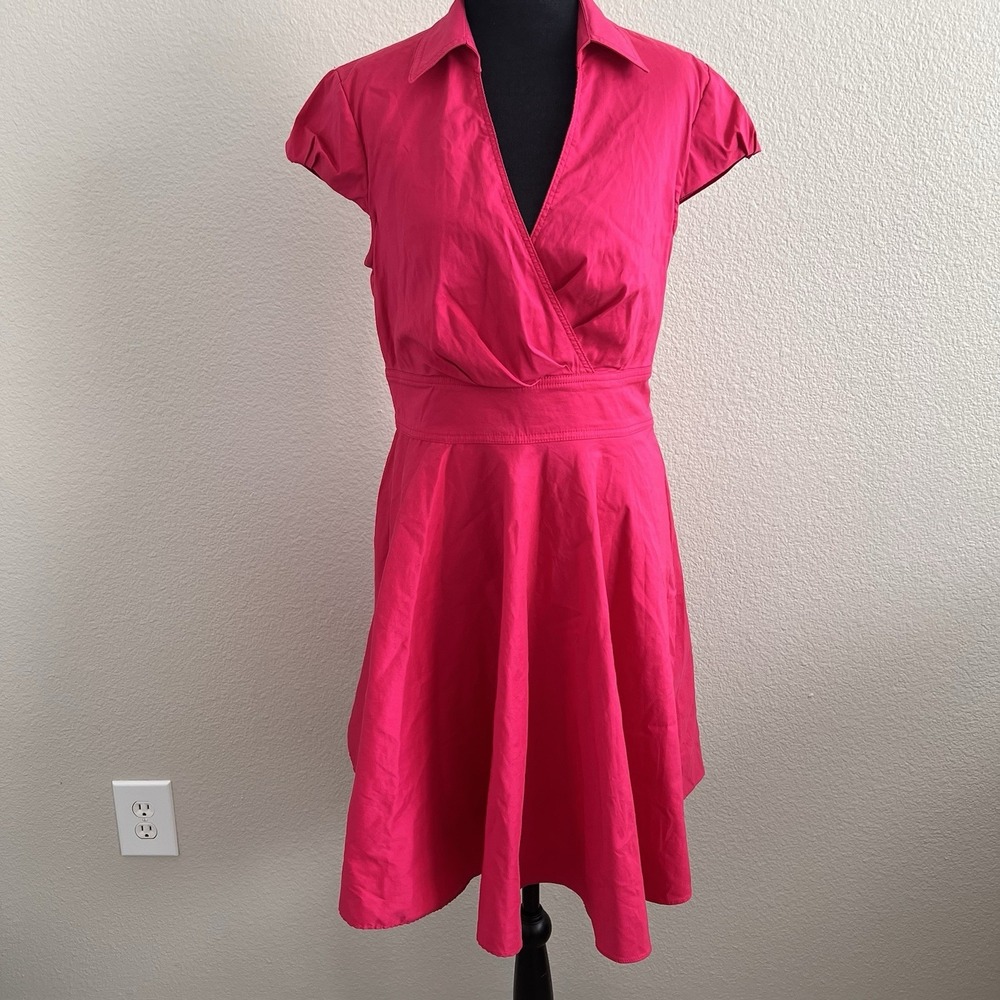 Vintage Betsey Johnson Sz 8 Dress Pink Label Fit Flare Cap Sleeve Barbiecore Y2K